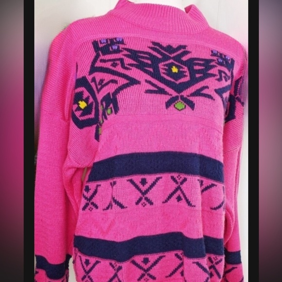 Vintage Gitano Tribal Abstract Knit Sweater - Picture 1 of 7